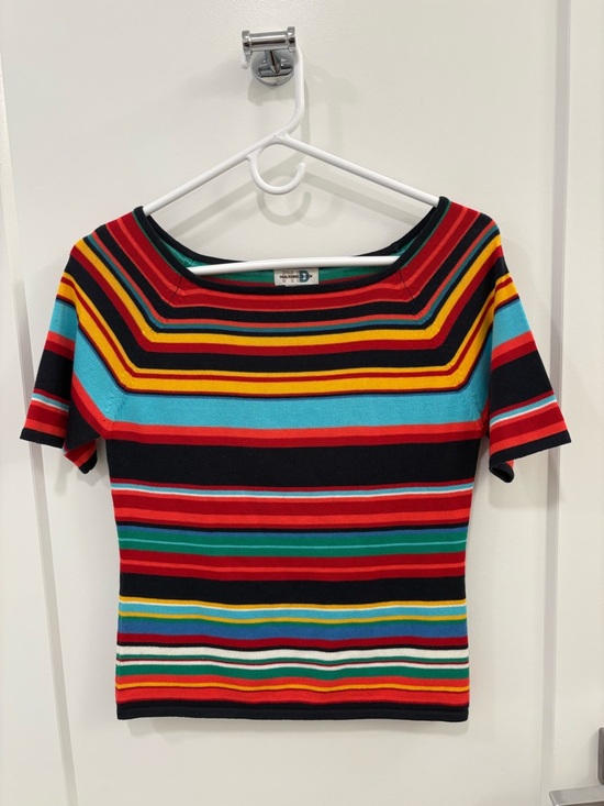 Paul Harris Design Sweaters - Vintage 90s Knit Cotton Blend Multicolor Stripe Paul Harris Design Sweater Sz S